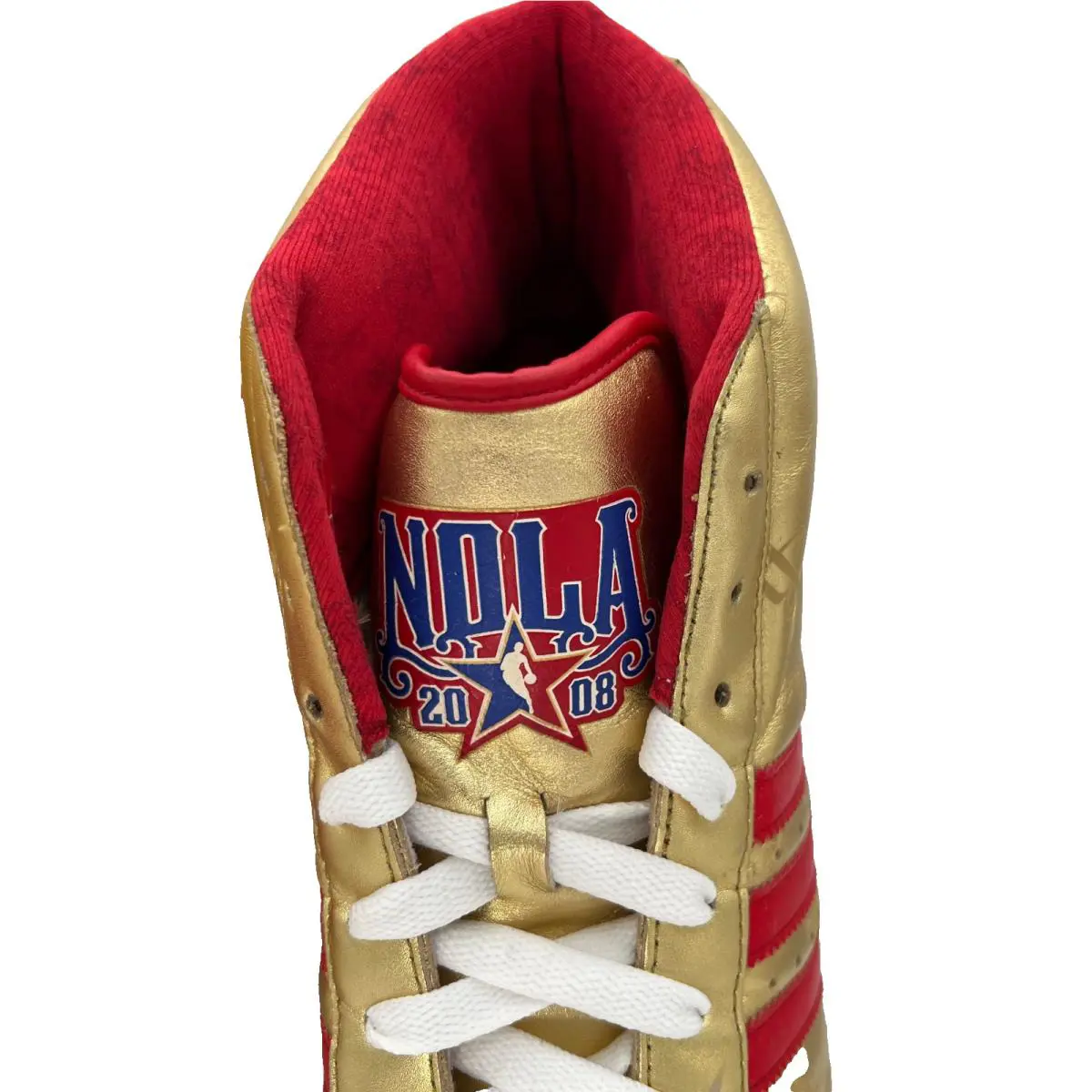 Adidas shoes - ADIDAS PRO MODEL HI NOLA - Vintage collection shoes - GOLD METALLIC/RED/BLUE -U50- 071479 6