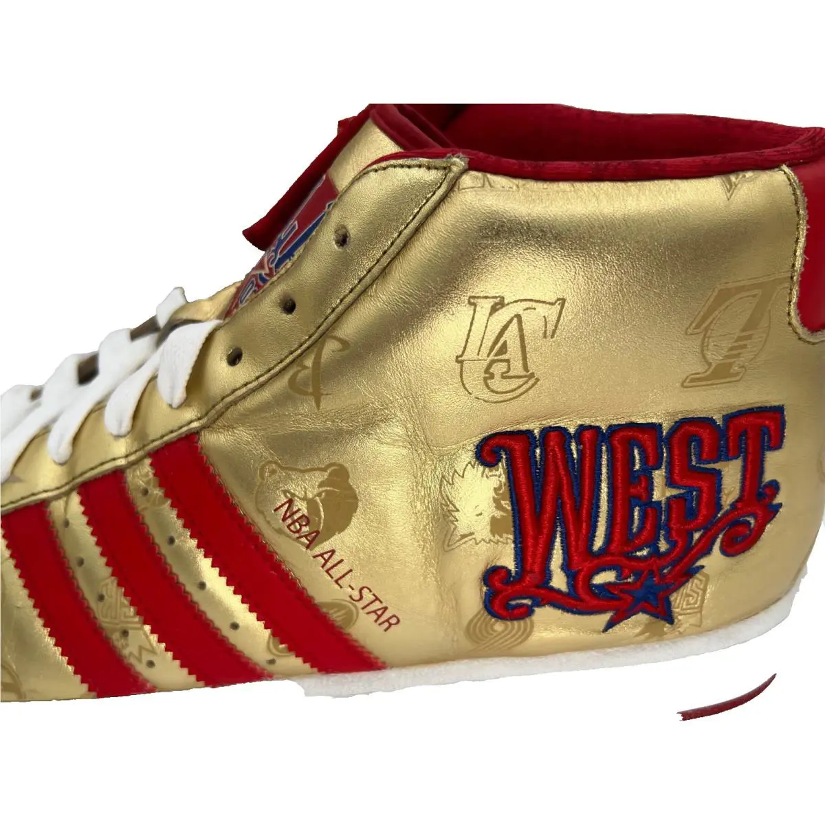 Adidas shoes - ADIDAS PRO MODEL HI NOLA - Vintage collection shoes - GOLD METALLIC/RED/BLUE -U50- 071479 3
