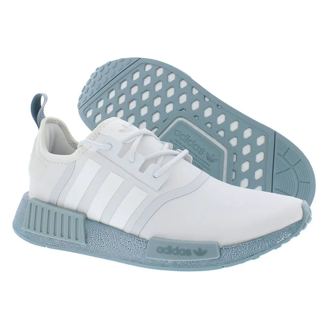 Adidas NMD_R1 Mens Shoes Size 13 Color: Crystal White/magic Grey - Crystal White/Magic Grey, Main: White