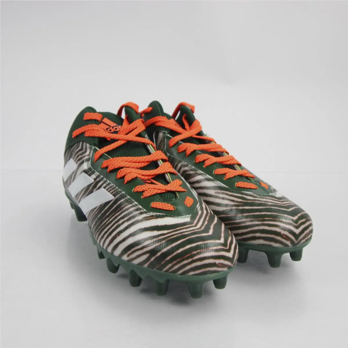 Miami Hurricanes Adidas Zubaz Football Cleat Men`s 14