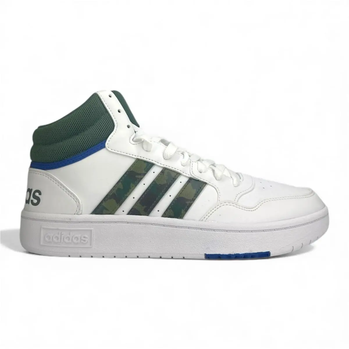 Adidas Hoops 3.0 Mid Men’s Sneakers White/green/blue GY4747 - Size 7.5