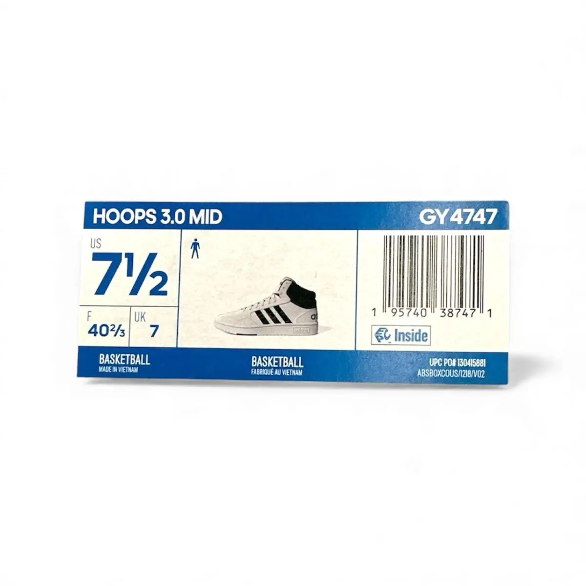 Adidas shoes - adidas Hoops 3.0 - Hoops - GY4747 - White (UPC: 195740387471) 5