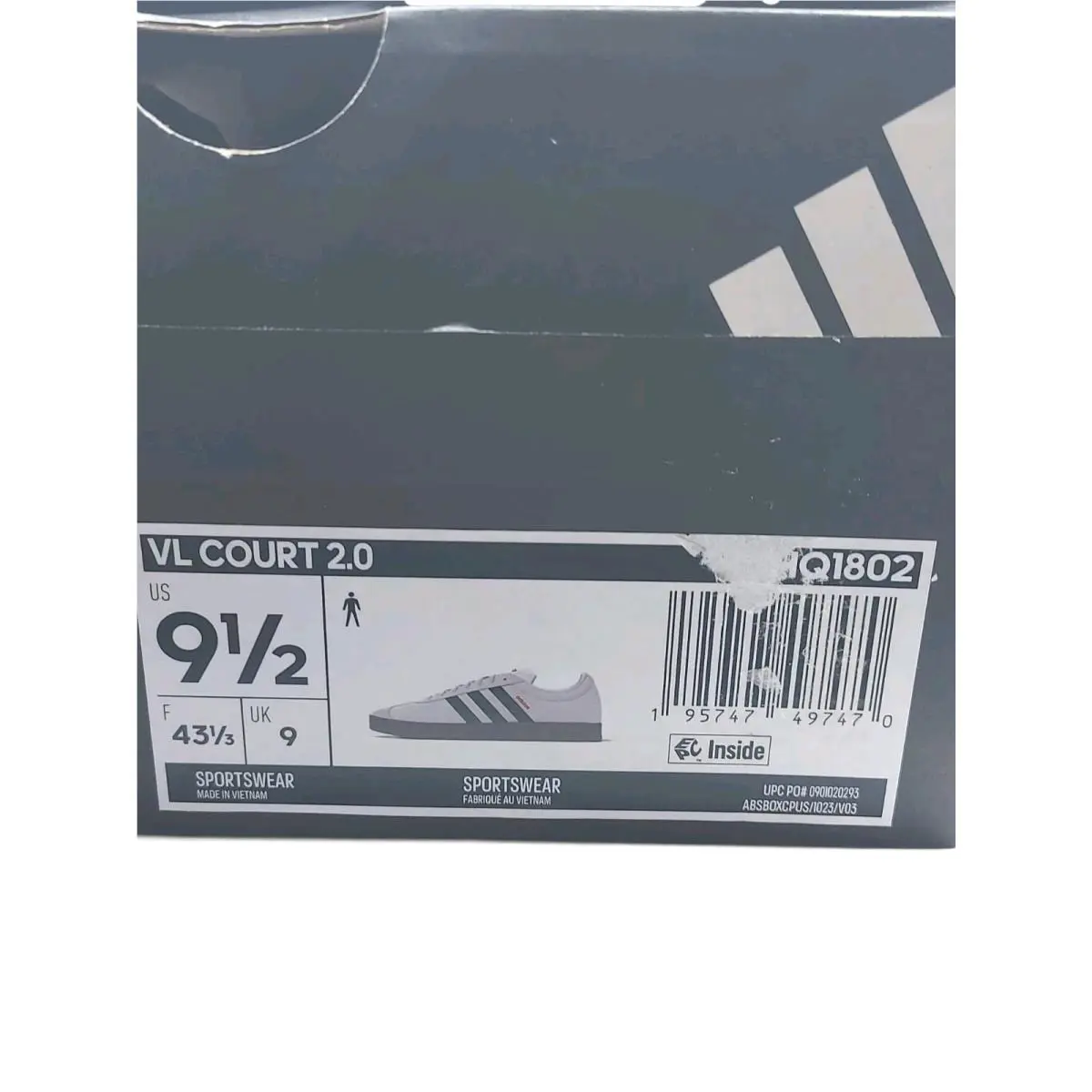 Adidas shoes - adidas Vl Court - Court - JS3003 - Gray (UPC: 195747497470) 5