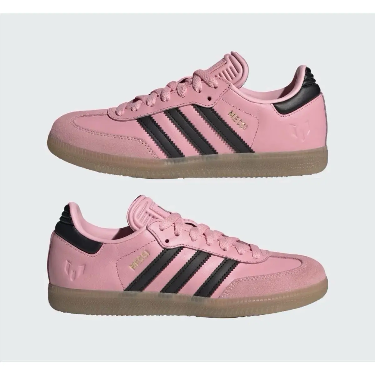 Adidas Samba Messi J Lucid Pink Core Black JR0424 Size 4.5