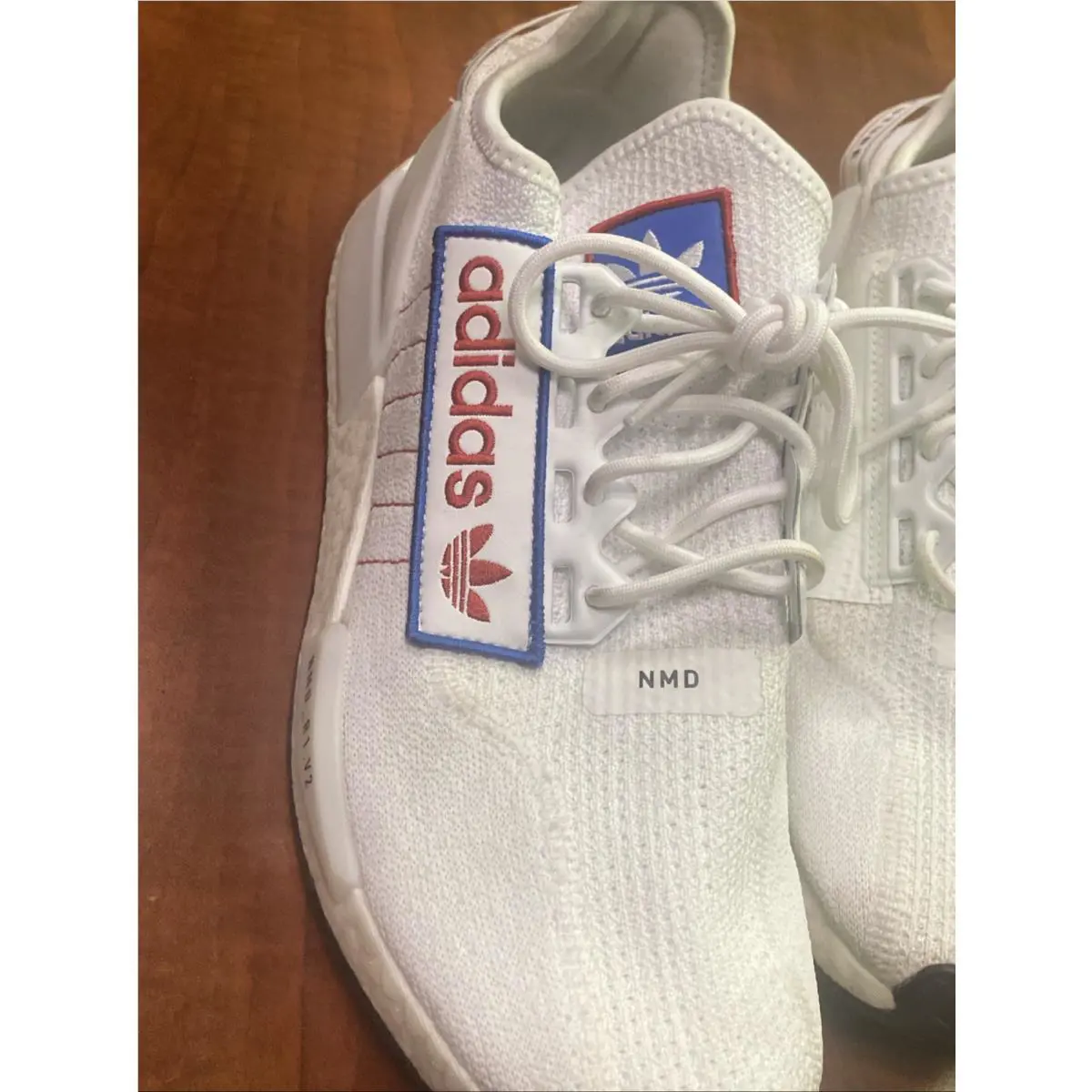 Adidas shoes - adidas NMD R1 V2 - NMD - White/Blue/Red, Main: White 5
