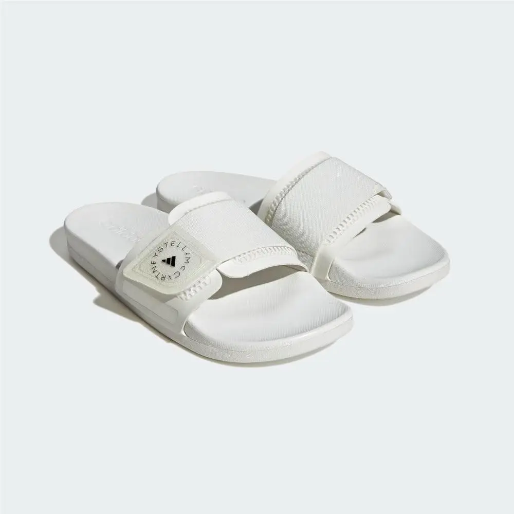 Adidas by Stella Mccartney Women`s Slides Shoes Size 8 White- Core Black