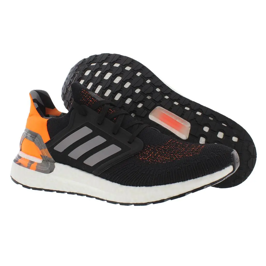 Adidas Ultraboost 20 Mens Shoes Size 9 Color: Black/orange/white - Black/Orange/White, Main: Black