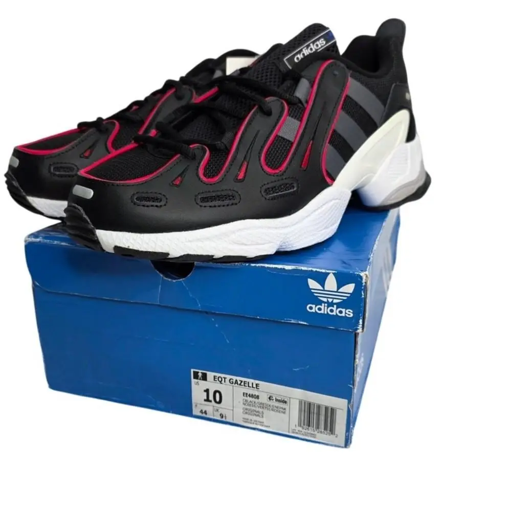 Adidas Eqt Gazelle Black Pink Men`s Size 10 Athletic Running Sneakers
