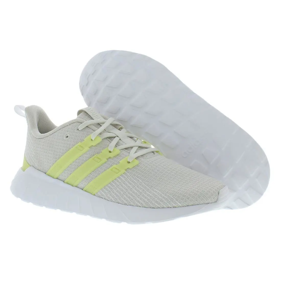 Adidas Questar Flow Womens Shoes Size 10.5 Color: Orbit Grey/yellow Tint/white - Orbit Grey/Yellow Tint/White, Main: Grey