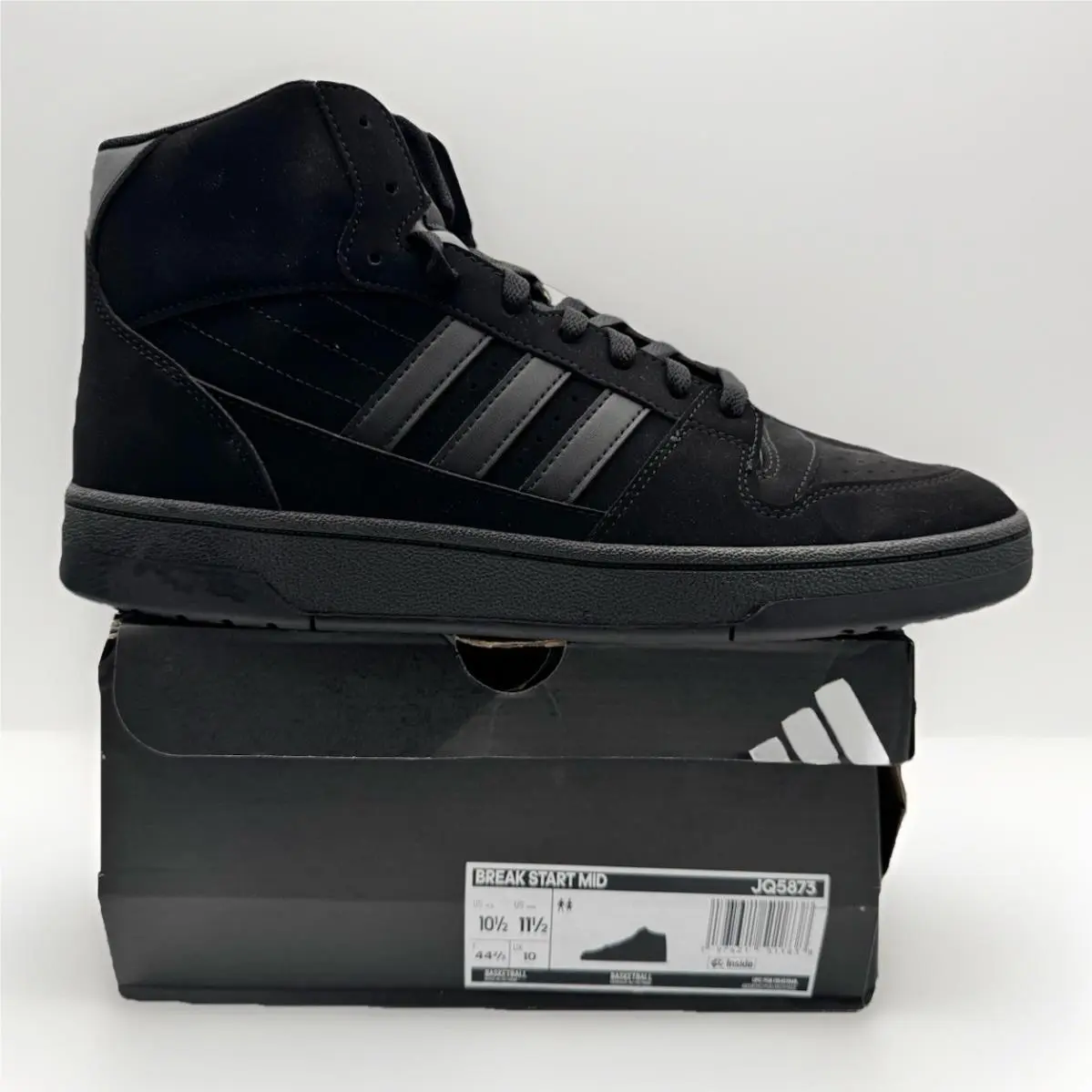 Adidas Break Start Mid Black Leather Sneakers Men’s 10.5 JQ5873 w/ Box