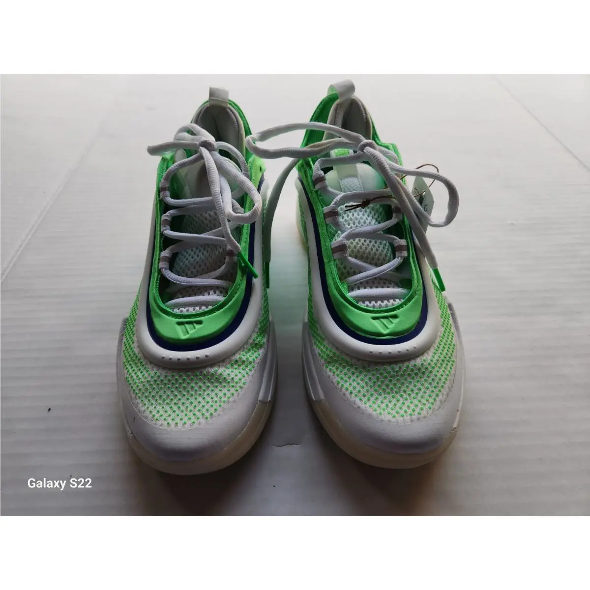 Adidas shoes - White & Neon Green 5