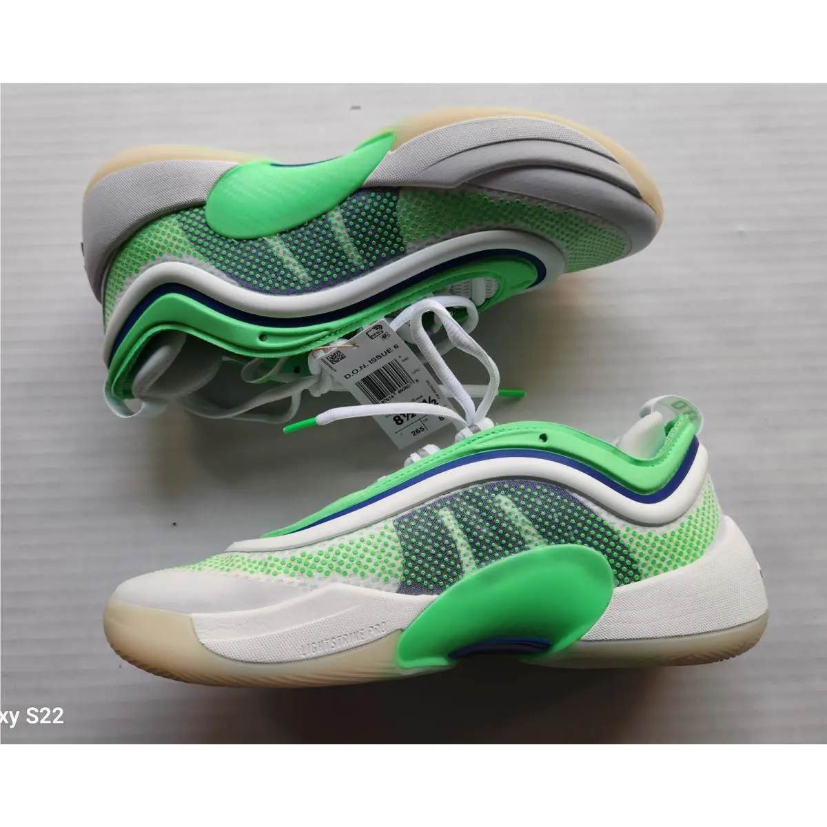 Adidas shoes - White & Neon Green 8