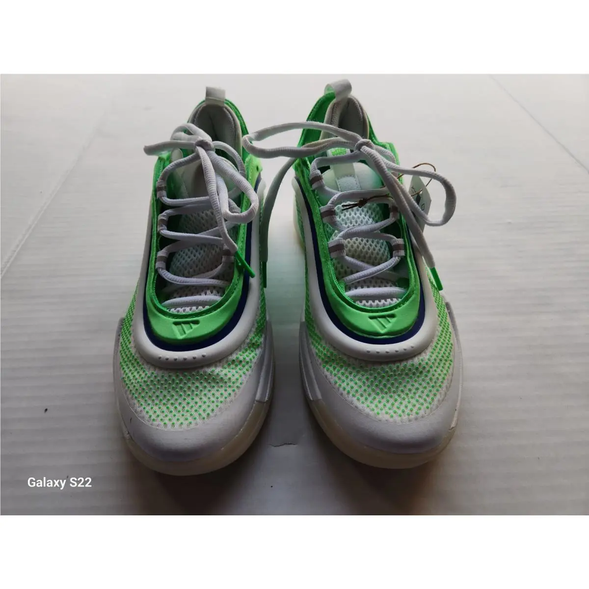 Adidas shoes - White & Neon Green 16