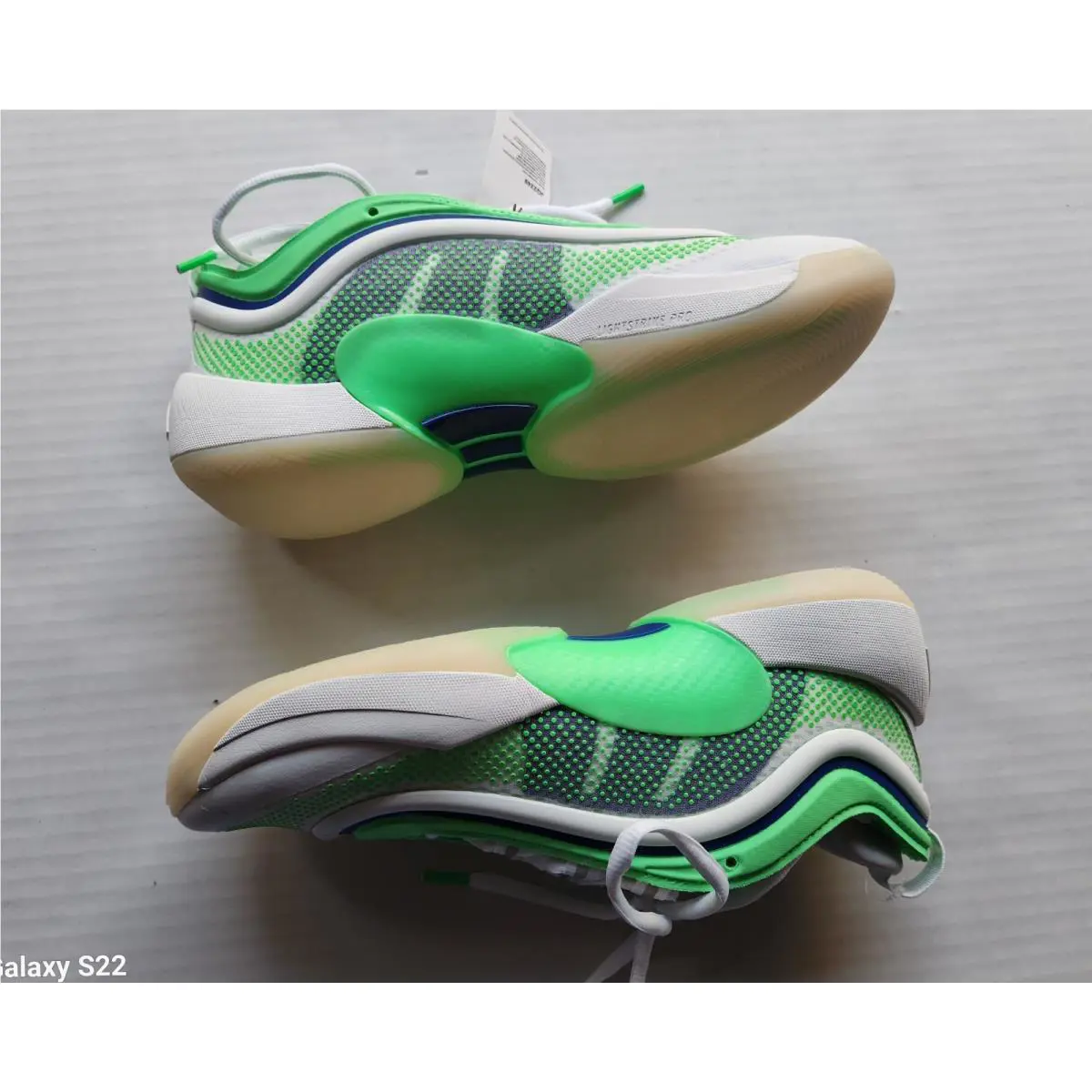 Adidas shoes - White & Neon Green 18