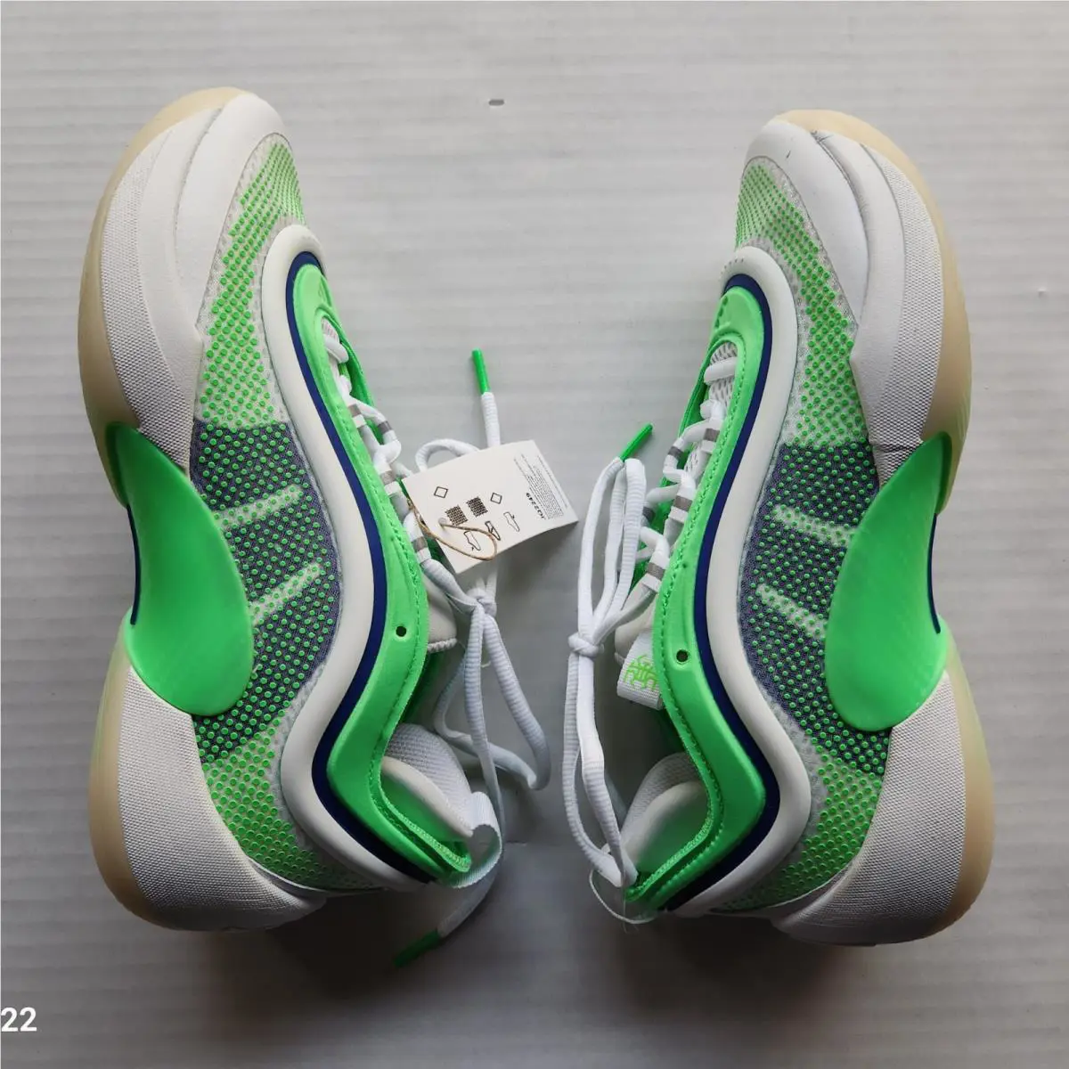 Adidas shoes - White & Neon Green 1