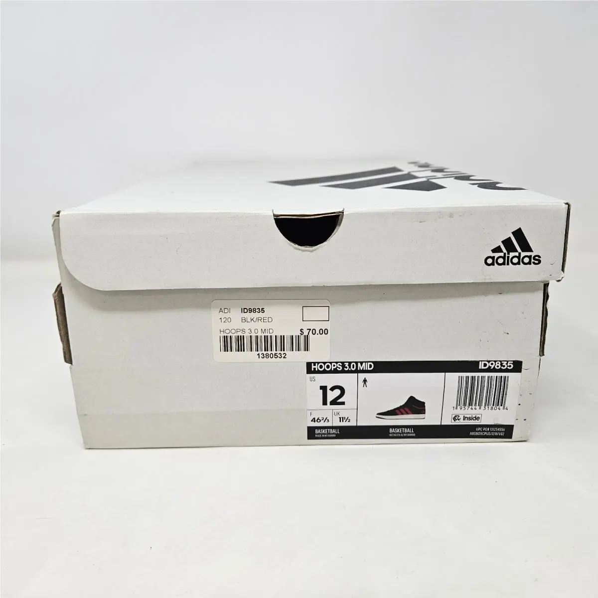 Adidas shoes - Adidas Hoops 3.0 Mid - Hoops Mid - ID9835 - Black (UPC: 195744318044) 4