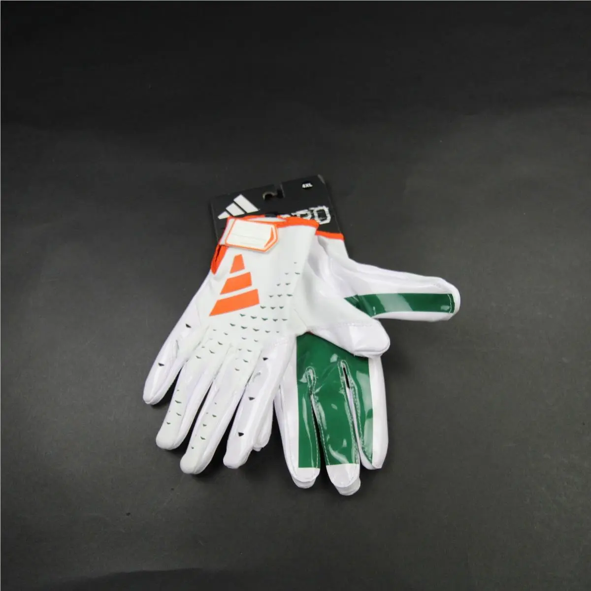 Miami Hurricanes Adidas Adizero Gloves - Receiver Men`s 4XL