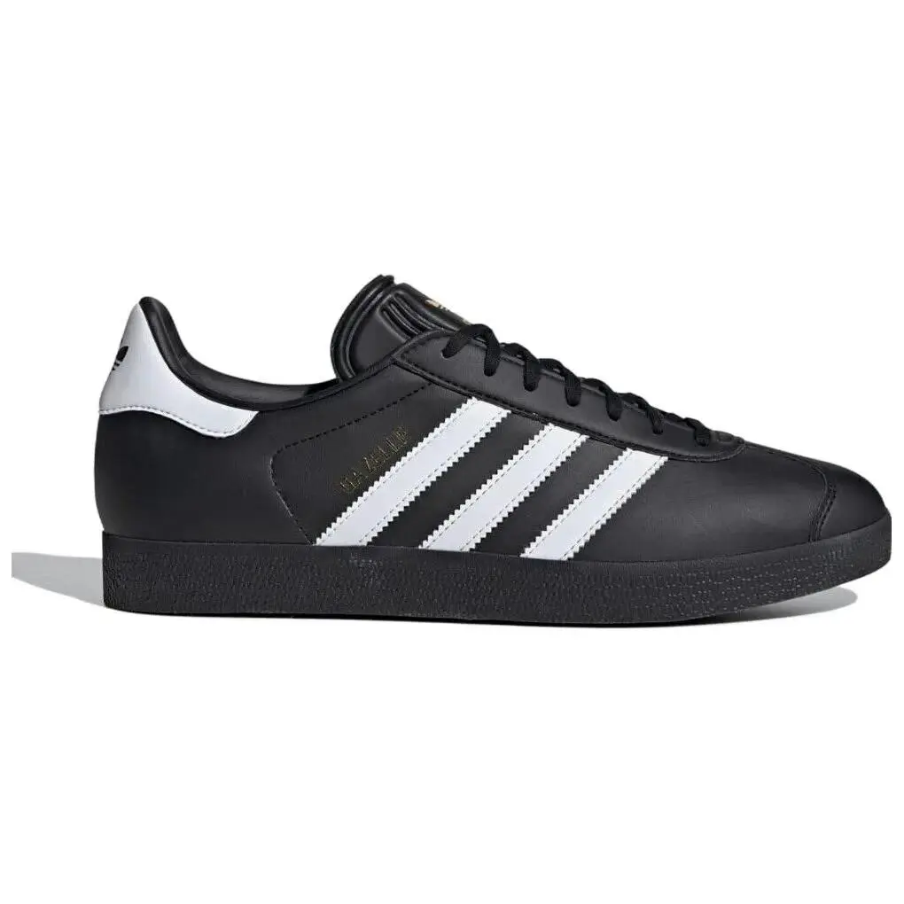 Adidas Gazelle Mens Size 13.5 Leather Shoes Black/white Sneakers ID6112