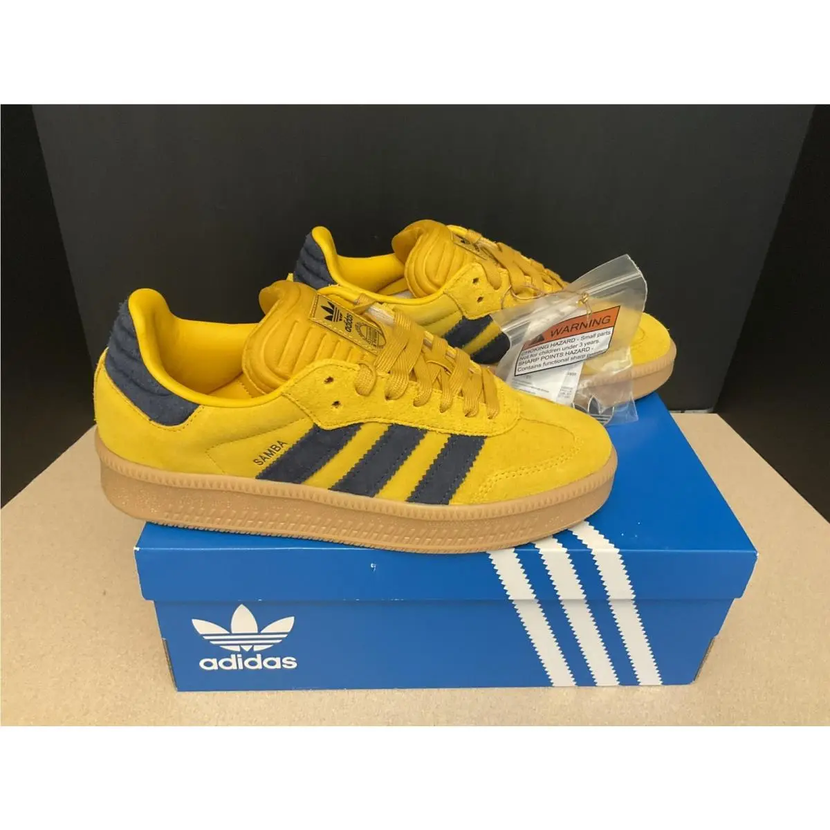 Adidas Samba Xlg Bold Gold Night Indigo Shoes. Men`s 9.5 / Women`s 10.5