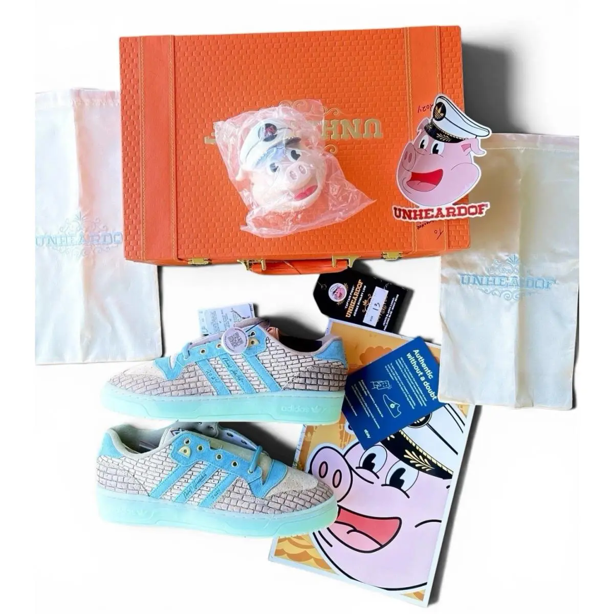 Adidas Unheardof Rivalry Low “building Bridges” Sz 13 Signed Orange Box Rare