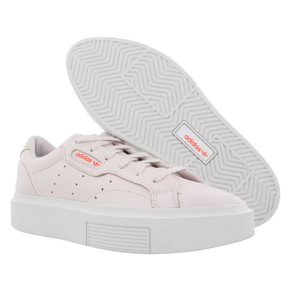 Adidas Sleek Super Womens Shoes Size 10 Color: Cloud White/cloud White/orchid - Cloud White/Cloud White/Orchid Tint, Main: Pink