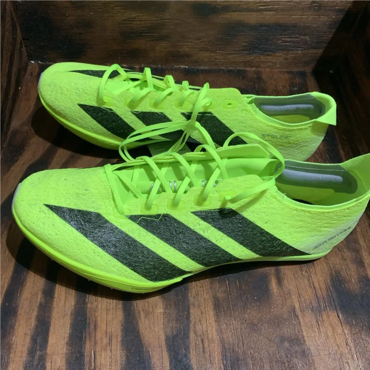 Adizero Prime SP 3 Strung Lucid Lemon Track Spikes IH5800 Men`s 8.5 by Adidas