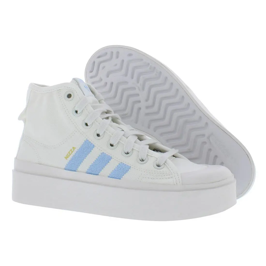 Adidas Nizza Bonega Mid Womens Shoes Size 7 Color: Footwearwhite/clear - Footwearwhite/Clear Sky/Gold Metallic, Main: White