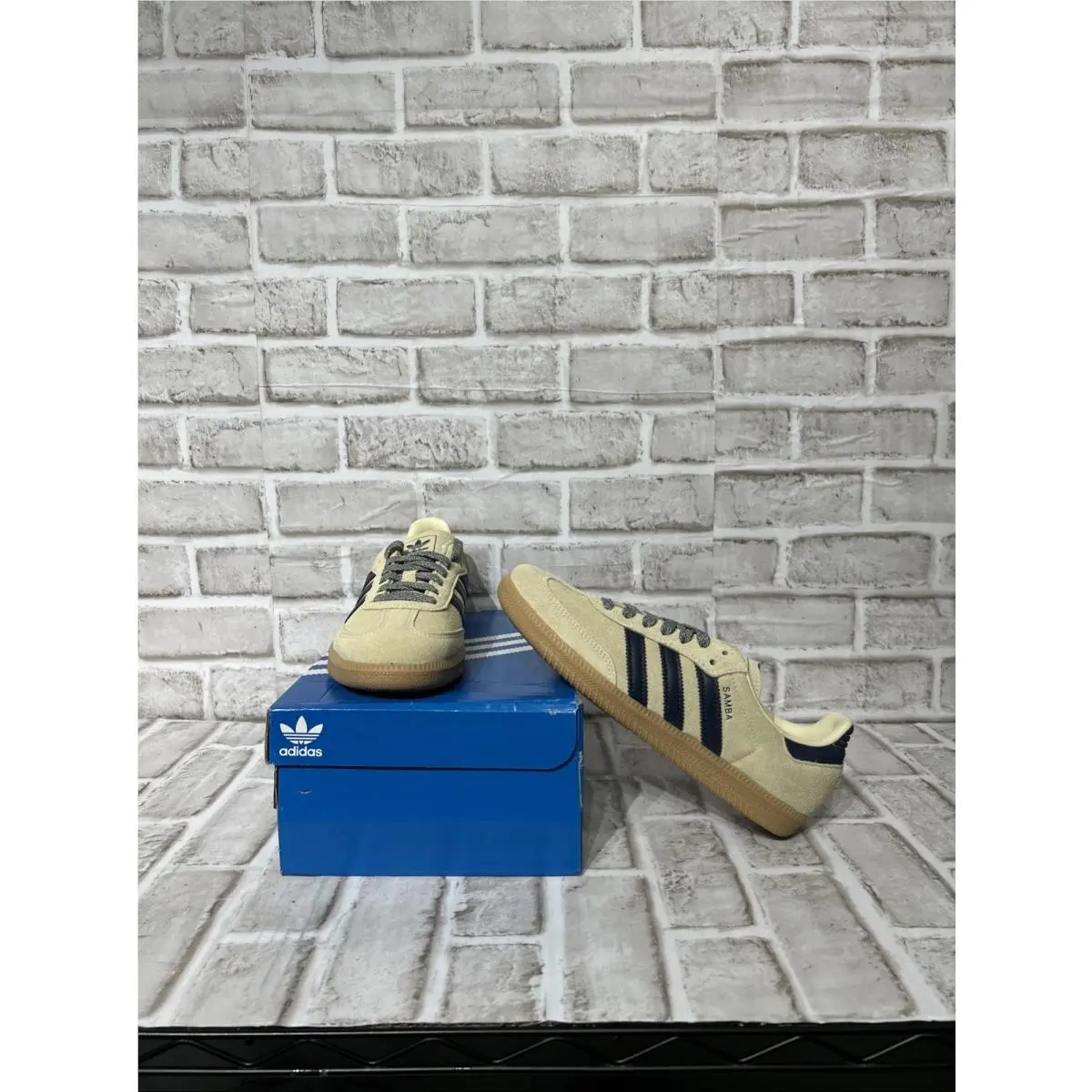 Adidas Samba OG Men’s Warm Vanilla Night Indigo Sneakers JS3533 Sz 8 W/ Box