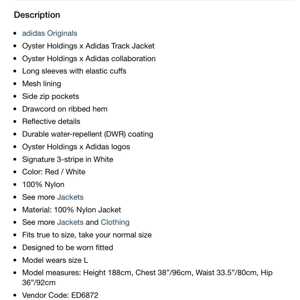 Adidas clothing - ADIDAS OYSTER HOLDINGS - OYSTER HOLDINGS - Red 2