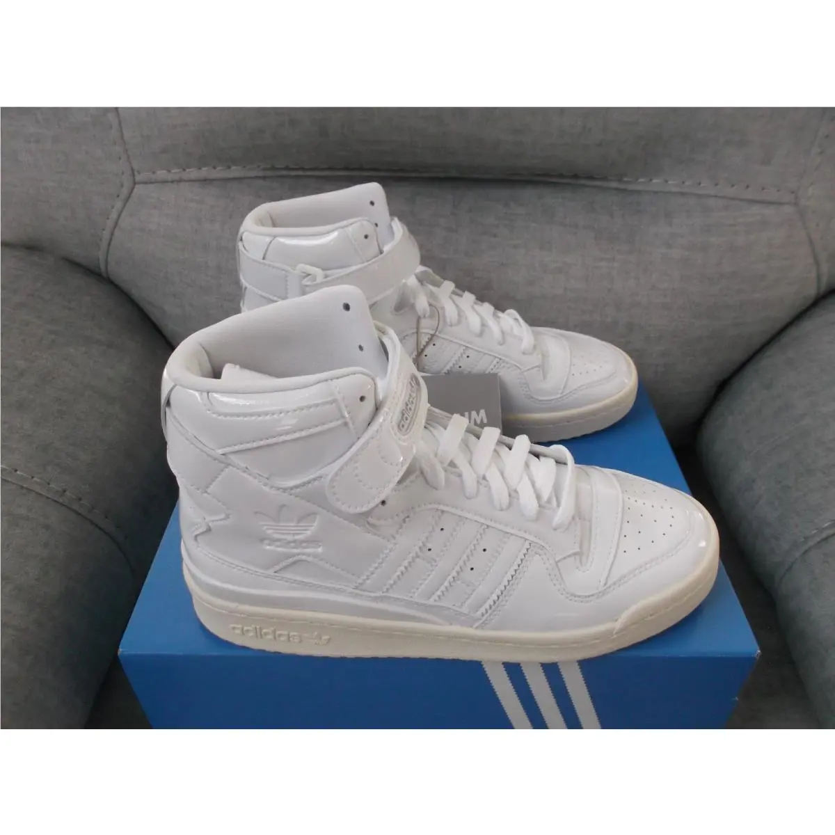 Adidas Forum 84 Hi W White Patent Leather Women`s Size 8.5 G58066