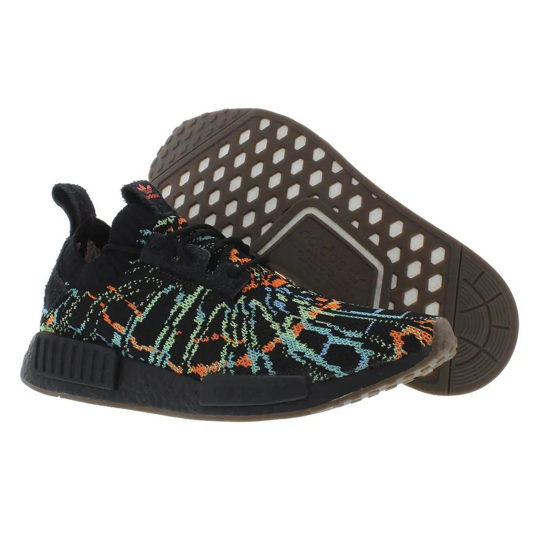 Adidas Nmd_R1 Pk Mens Shoes Size 4 Color: Black/neon/black - Black/Neon/Black, Main: Black