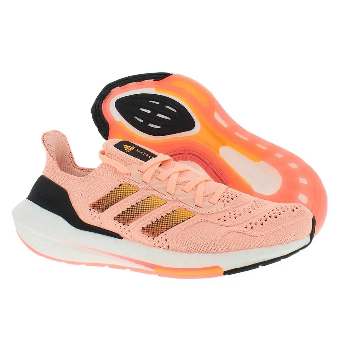 Adidas Ultraboost 22 Heat Ready Womens Shoes Size 10 Color: Light Flash - Light Flash Orange/Flash Orange/Turbo, Main: Orange