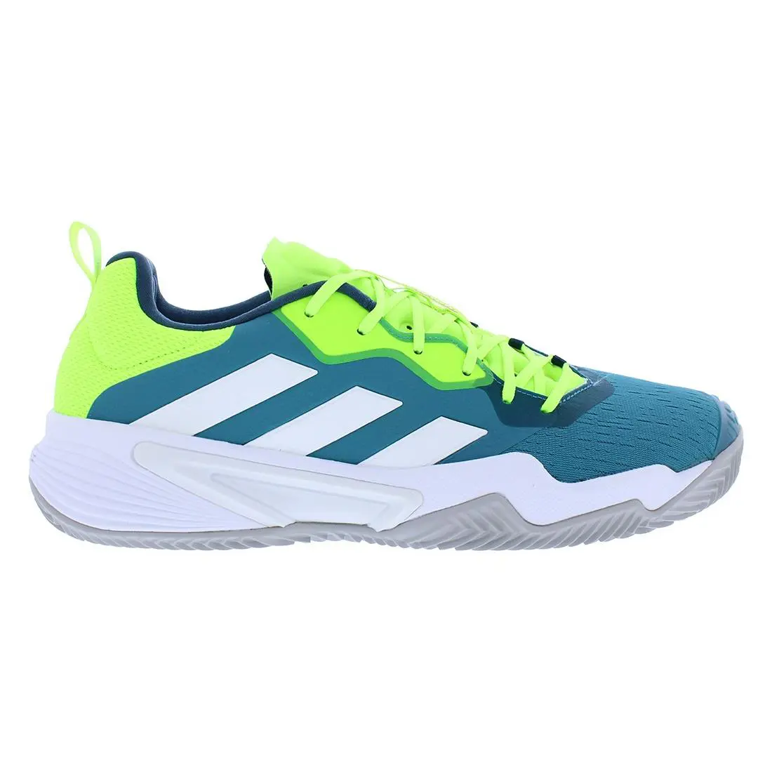Adidas Barricade Clay Mens Shoes Size 7.5 Color: Core Black/bright Cyan/team - Core Black/Bright Cyan/Team Solar Yellow