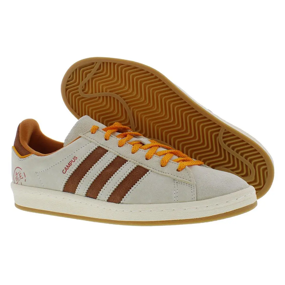 Adidas Campus 80s Mens Shoes Size 9 Color: Cream White/auburn/orange - Cream White/Auburn/Orange, Main: Beige