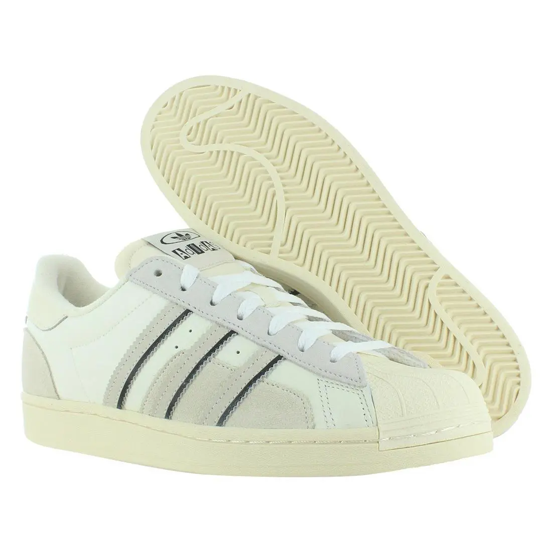 Adidas Superstar Mens Shoes Size 8.5 Color: Cloud White/aluminium/vivid Red - Cloud White/Aluminium/Vivid Red, Main: White