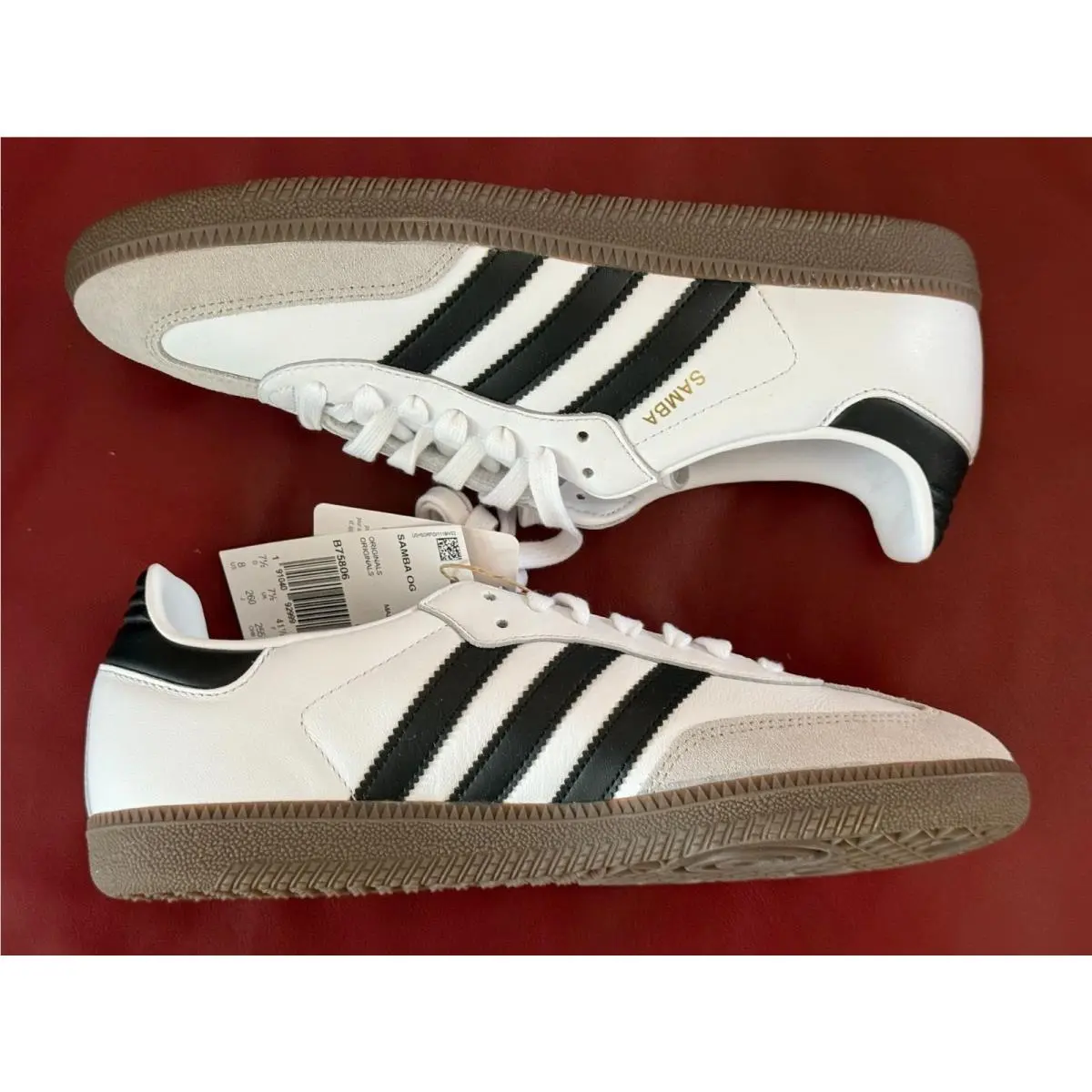 Adidas shoes - adidas Samba OG - Samba - B75806 - Cloud White / Core Black / Gum (UPC: 191040929991) 15