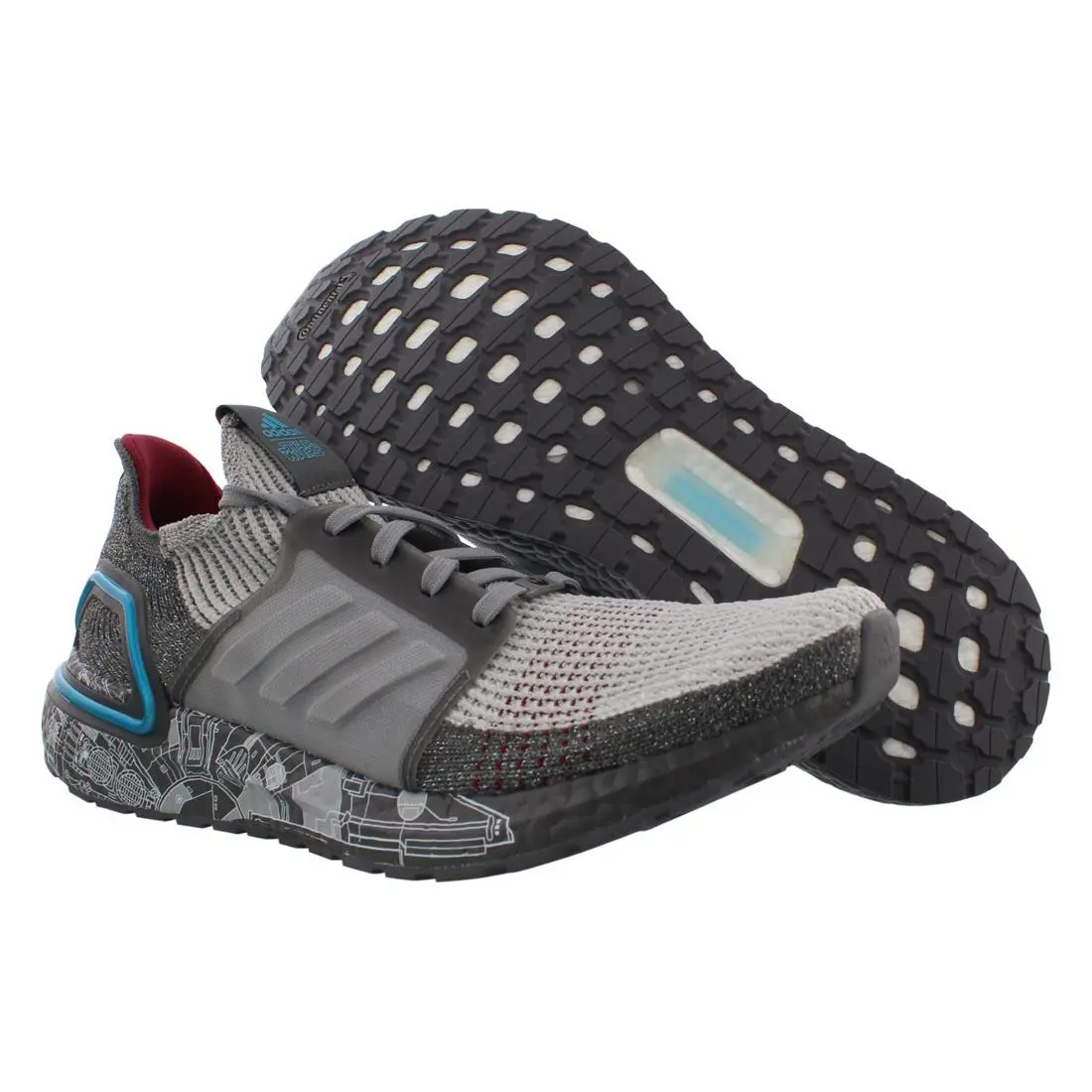 Adidas Ultraboost 19 SW Mens Shoes Size 5 Color: Grey Five/grey Two/bright Cyan - Grey Five/Grey Two/Bright Cyan, Main: Grey