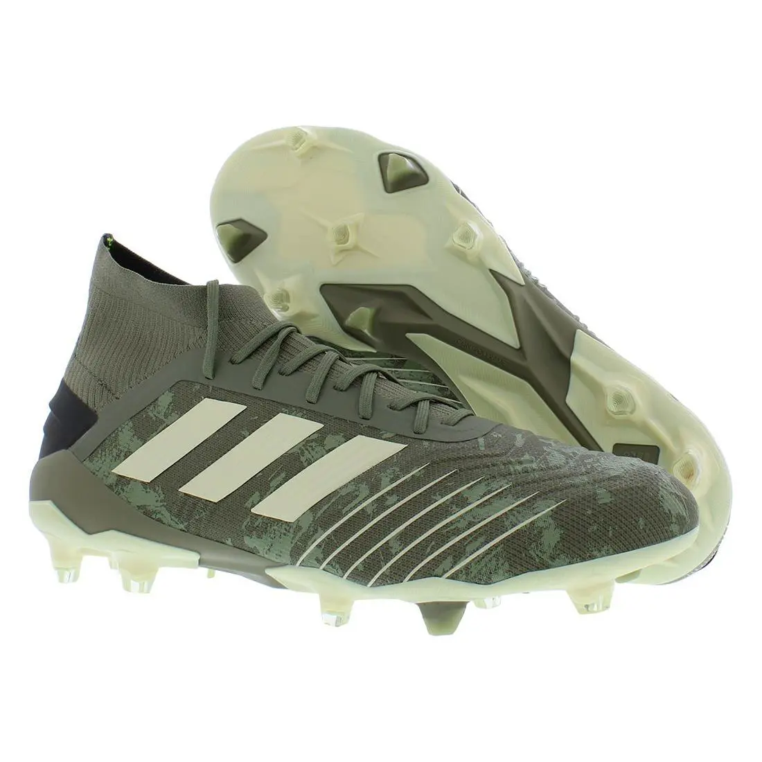 Adidas Predator 19.1 Firm Ground Mens Shoes Size 13 Color: Legacy - Legacy Green/Sand/Solar Yellow, Main: Green