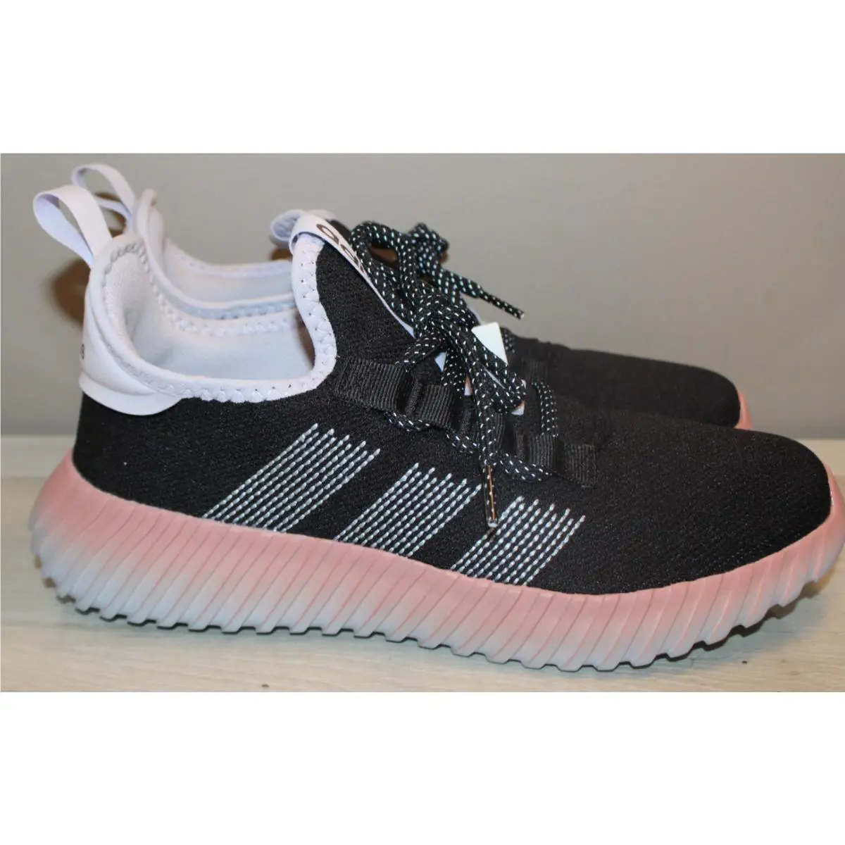 Adidas Kaptir Flow Running Shoes Black Women`s Size 10 W/tags