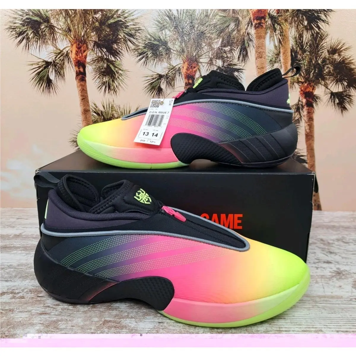 Adidas shoes - adidas D.O.N. Issue #7 - Issue - JR7697 - Pink, Manufacturer: Aurora Black/Lucid Pink/Hi-Res Yellow 8