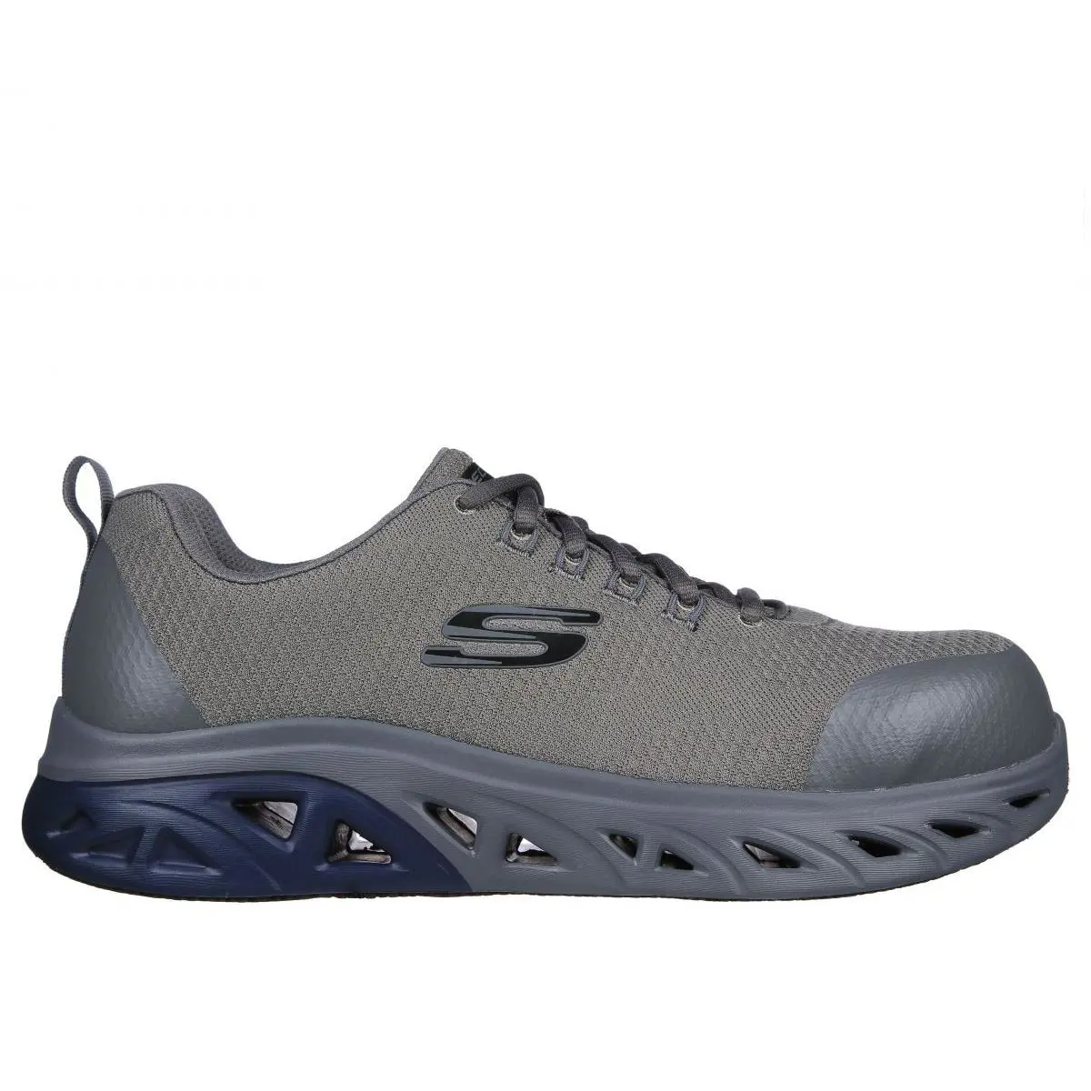 Skechers Work Men`s Glide Step SR - Taysin Alloy Toe Work Shoe Charcoal - 20015 - CHARCOAL