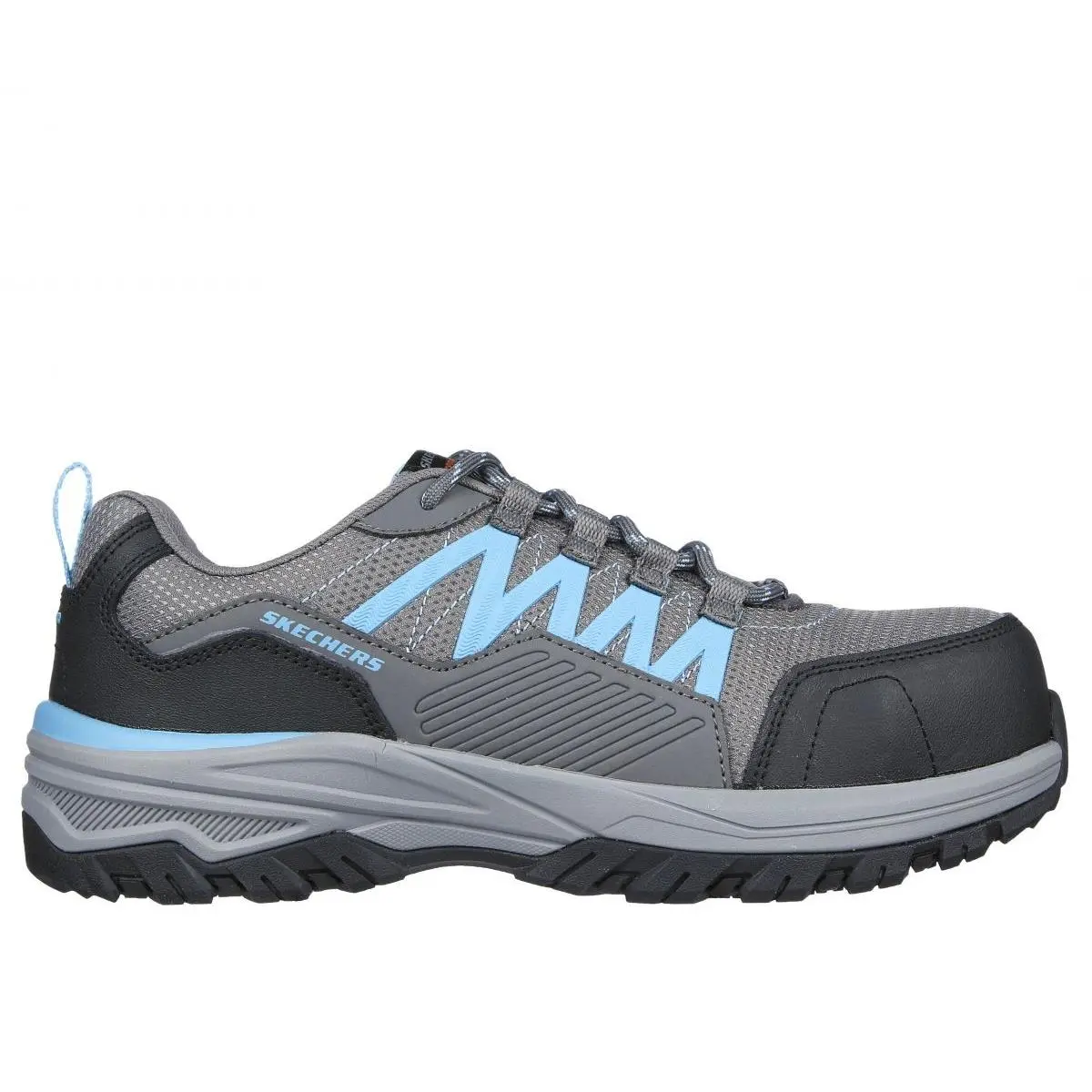 Skechers Work Women`s Fannter - Lizal Composite Toe Work Shoe Grey/light Blue