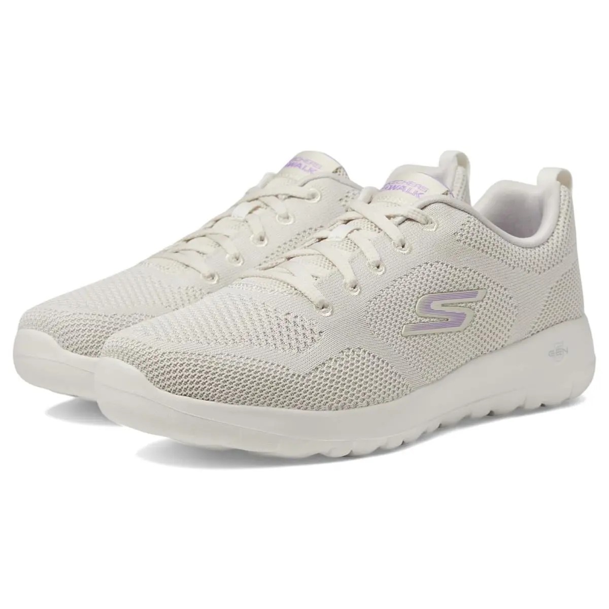 Woman`s Sneakers Athletic Shoes Skechers Performance Go Walk Joy Violet - Natural/Purple