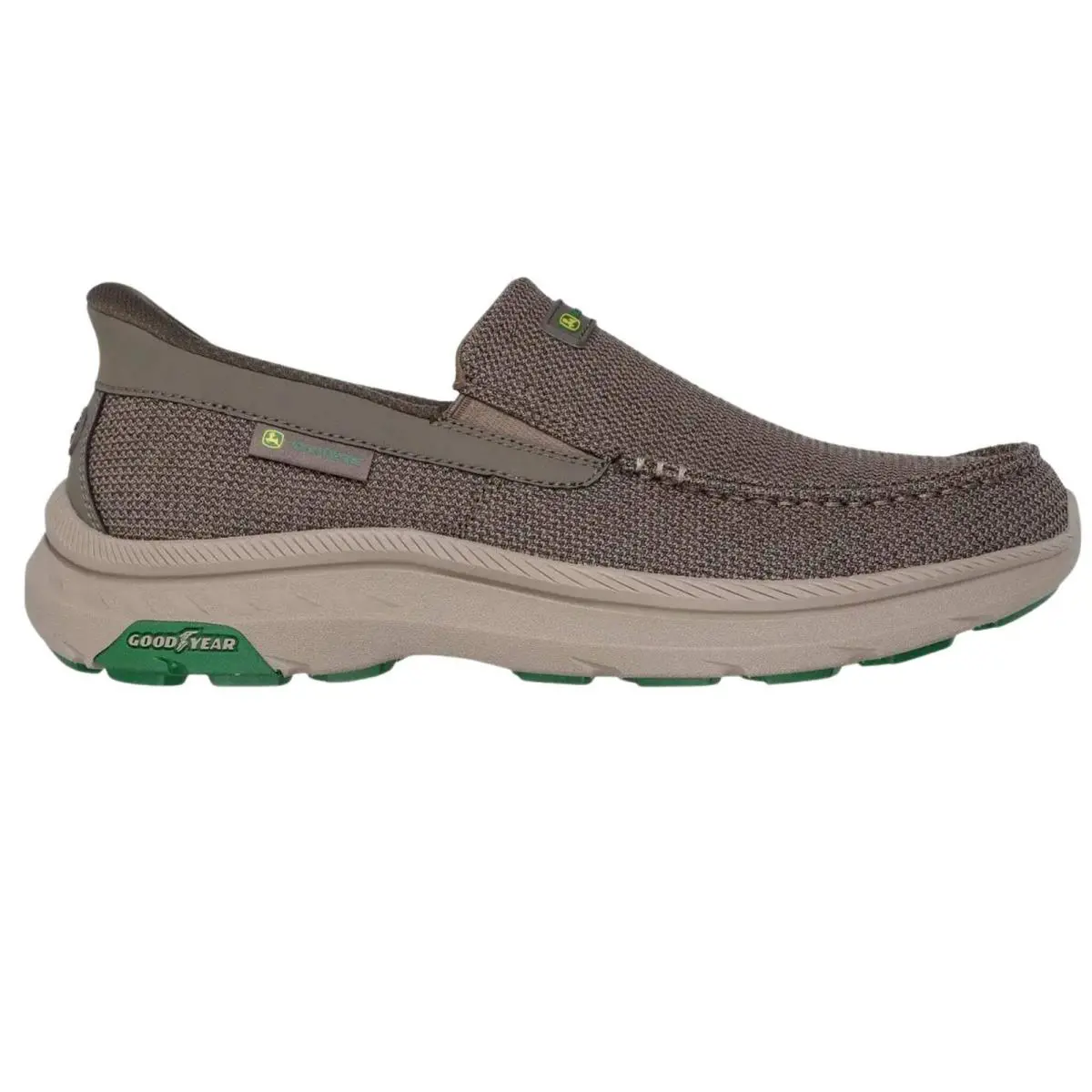 Skechers Men`s 256079 John Deere Pollard Ender Taupe Tweed Slip-ins Casual Shoes - Taupe