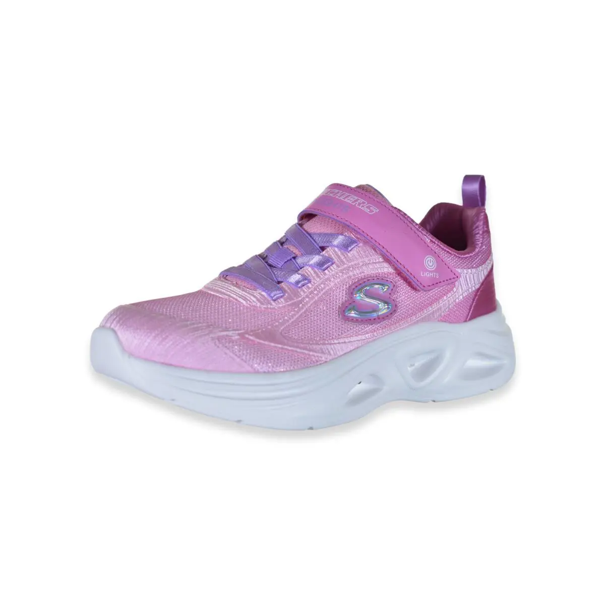 Skechers shoes - Skechers Girls` Glow Light-Up Sneakers Color: lavender Size: 1 - lavender 3