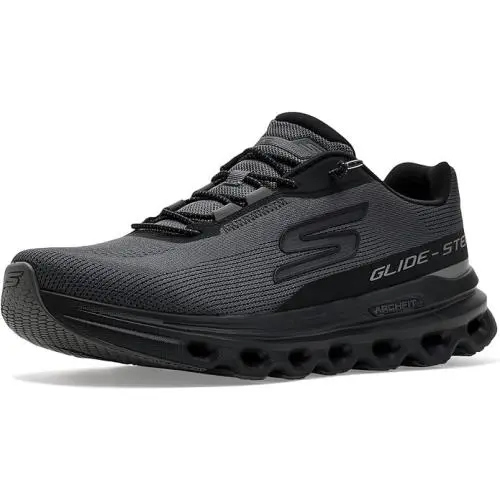 Mens Skechers Go Run Glide Step Arch Fit Casion - Black/charcoal Size 10 US - Charcoal/Black