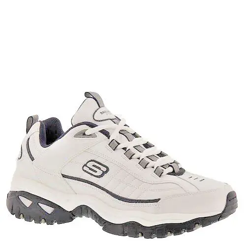 Skechers Sneakers Mens Size 9.5 Shoes Energy Afterburn White Navy Leather 50081 - White