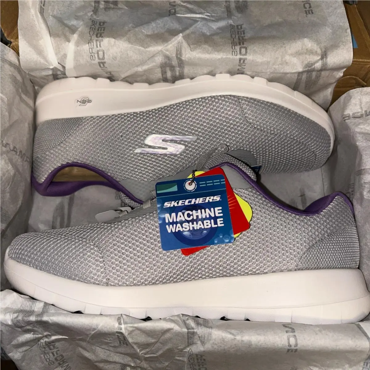 Skechers shoes - SKECHERS GO WALK Joy - WALK Joy - Gray/Lavender (UPC: 195969639146) 6