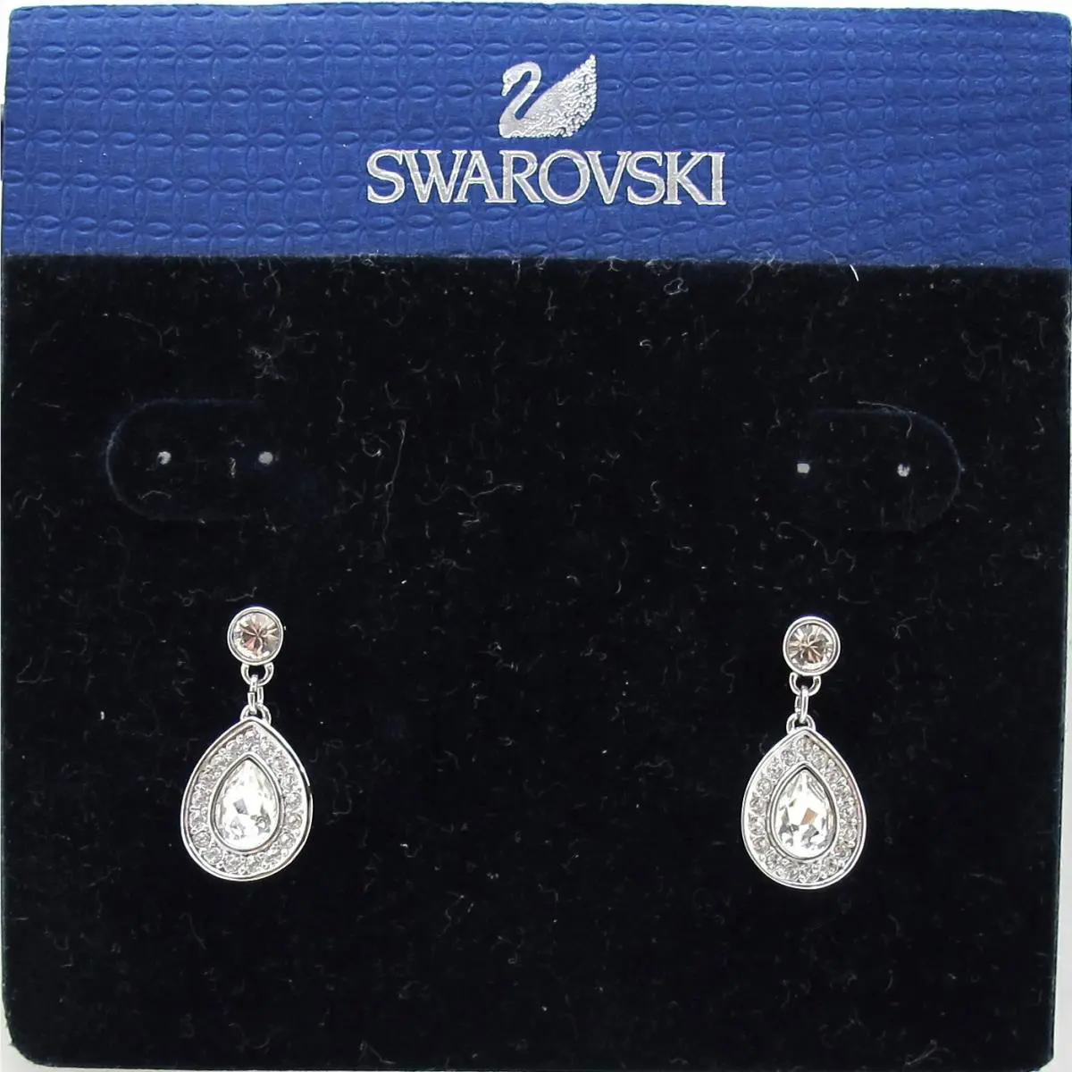 Bridal Swarovski Push Back Drop Dangle Earrings Swarovski Crystal/silver