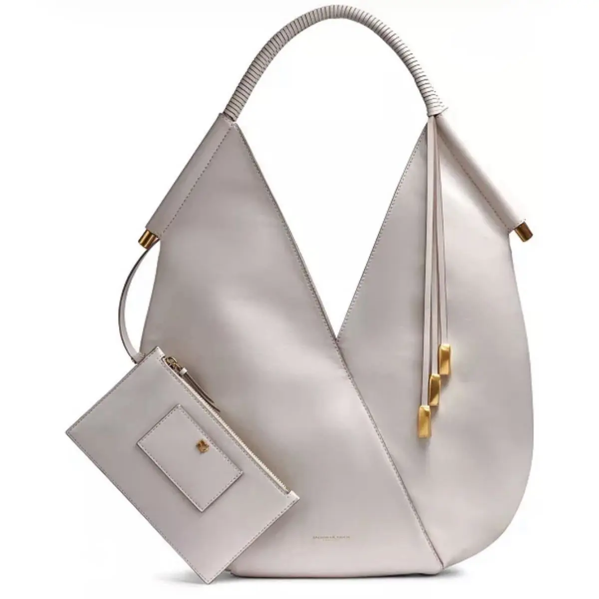 Donna Karan Sand Leather Mini Baldwin Shoulder Bag w Detachable Purse by DKNY